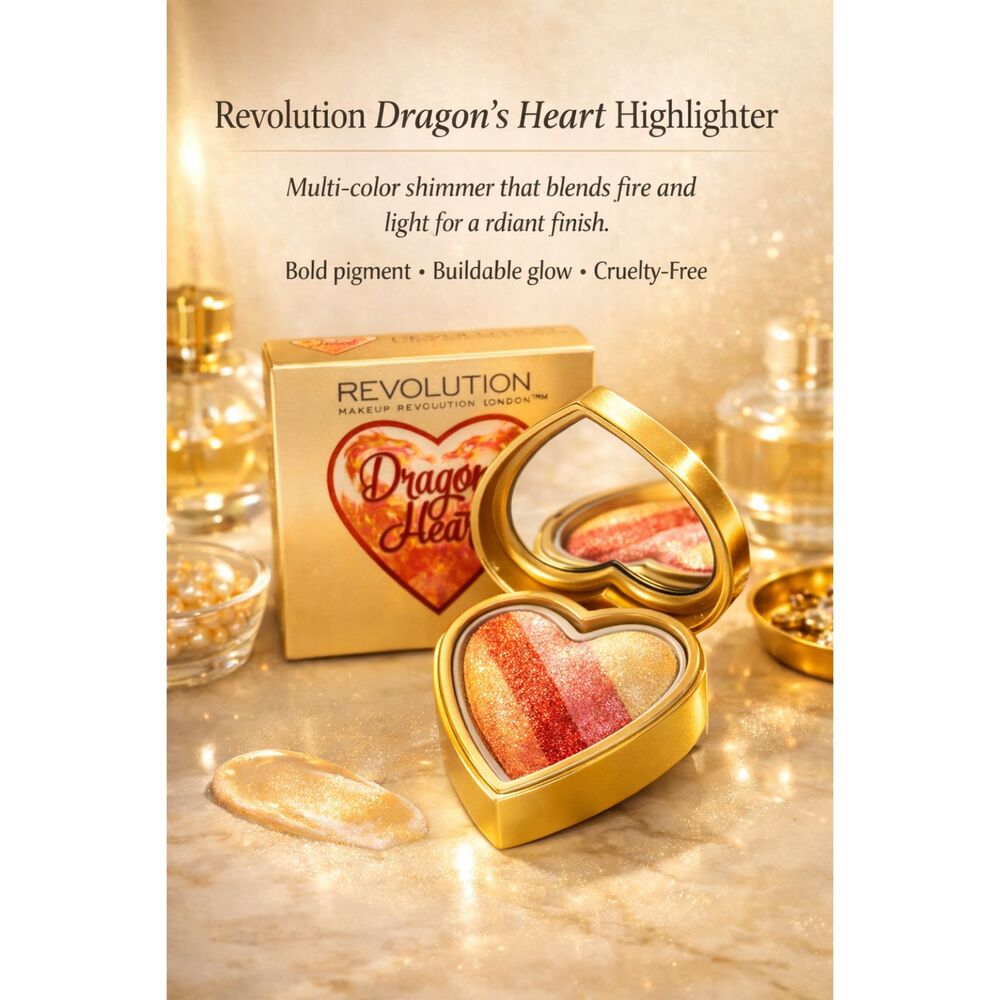 Revolution Dragon’s Heart Multi‑Color Highlighter – Rainbow Glow Illuminator